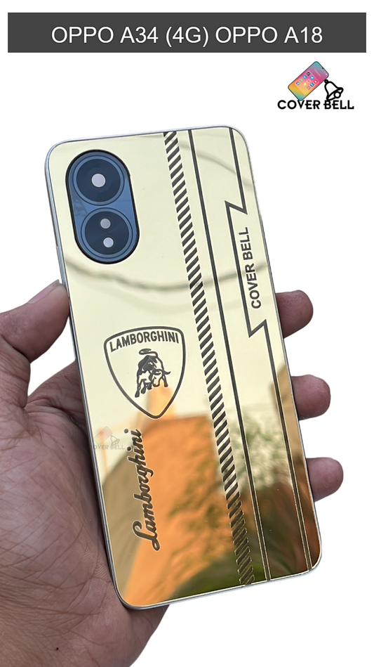 OPPO A38 (4G) OPPO A18 GOLD LAMBO BACK PANEL PROTECTOR HD