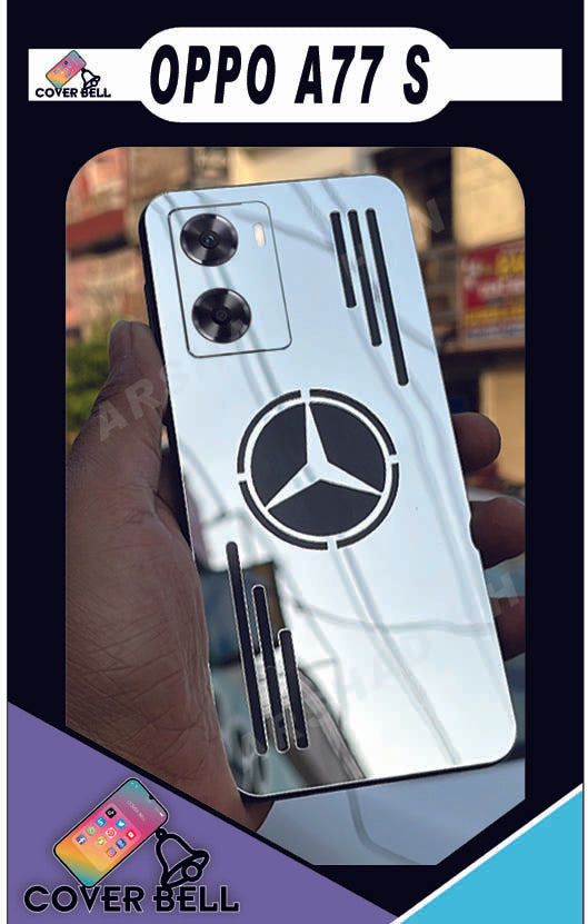 OPPO A77s SILVER MERCEDES BACK GUARD
